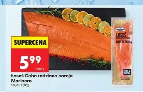 Łosoś Coho rodzinna porcja Marinero