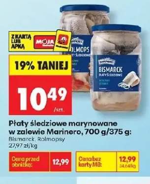 Płaty śledziowe marynowane w zalewie Bismarck Marinero
