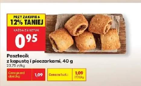 Pasztecik z kapustą i pieczarkami