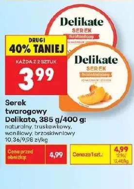 Serek twarogowy Delikate truskawkowy