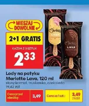 Lody na patyku Marletto Lava czekolada