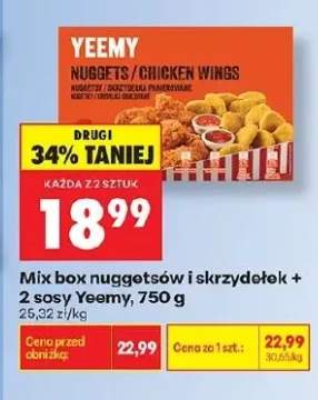 Mix box nuggetsów i skrzydełek + 2 sosy Yeemy