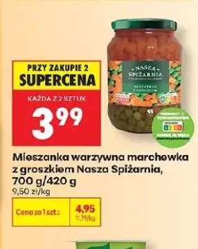 Mieszanka warzywna marchewka z groszkiem Nasza Spiżarnia
