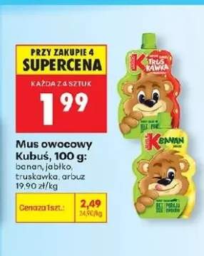 Mus owocowy Kubuś truskawka