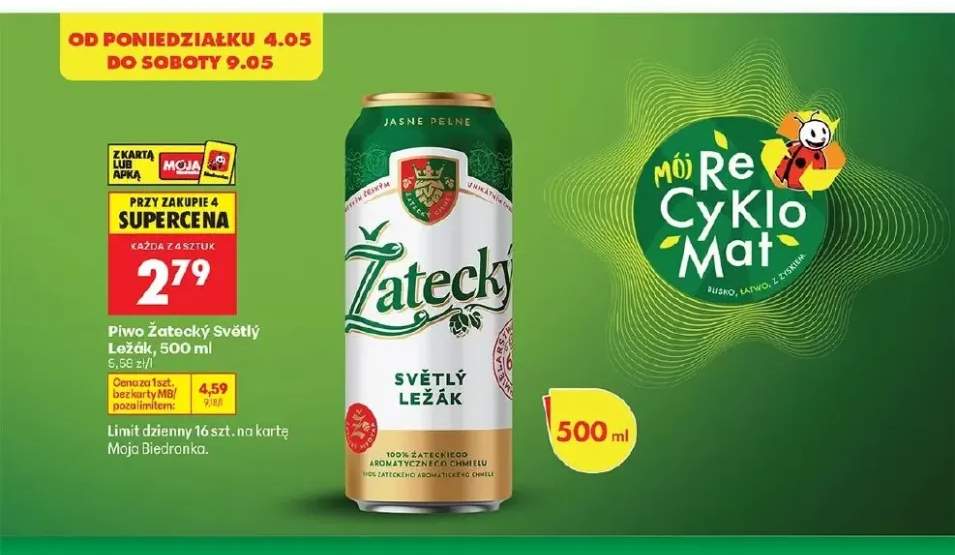 Piwo Žatecký Světlý Ležák