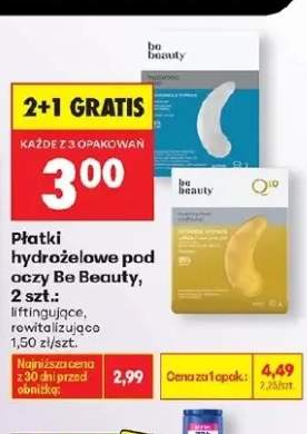 Płatki hydrożelowe pod oczy Be Beauty liftingujące