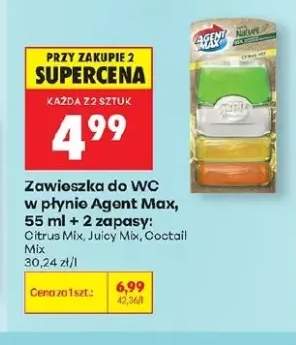 Zawieszka do WC w płynie Agent Max Juicy Mix