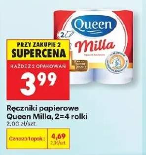 Ręczniki papierowe Queen Milla 2=4 rolki