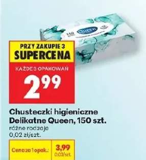 Chusteczki higieniczne Delikatne Queen 150szt.