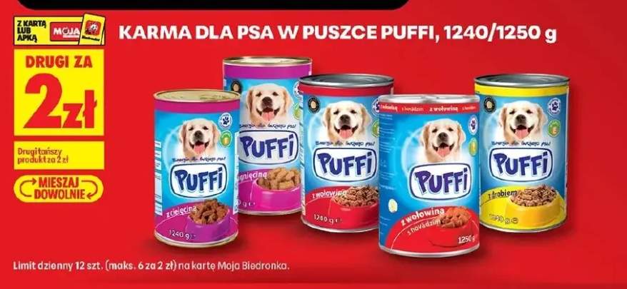 Karma dla psa w puszce Puffi z cielęciną