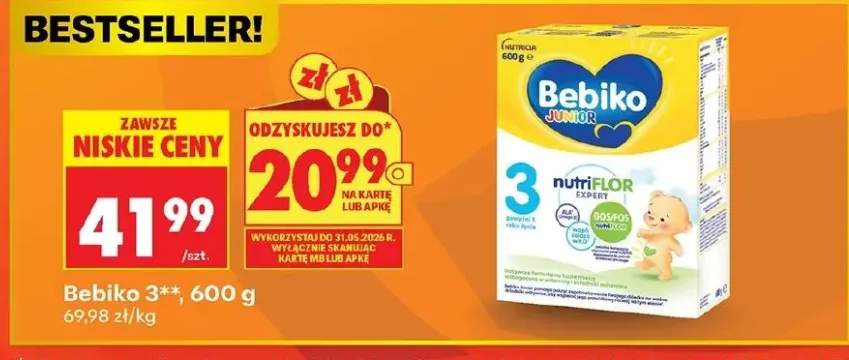 Mleko modyfikowane Bebiko Junior 3 NutriFlor Expert
