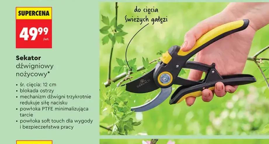 Sekator dźwigniowy nożycowy GERLACH śr. cięcia 12cm