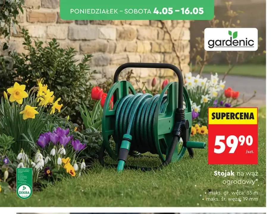 Stojak na wąż ogrodowy Gardenic maks. dł. węża: 35m maks. śr. węża: 19mm