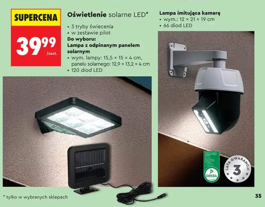 Oświetlenie solarne LED lampa z odpinanym panelem solarnym 15,5x15x4cm 120 diod LED