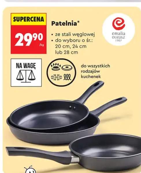 Patelnia ze stali węglowej emalia OLKUSZ 1907 śr. 28cm