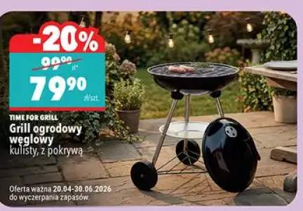 Grill ogrodowy węglowy kulisty z pokrywą TIME FOR GRILL