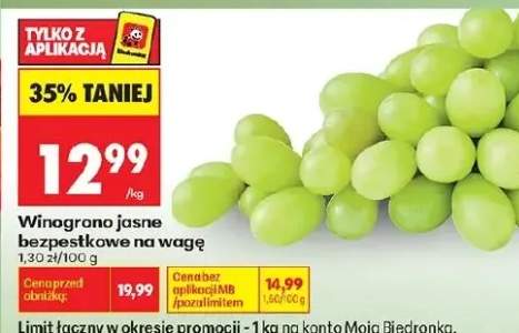 Winogrono jasne bezpestkowe na wagę