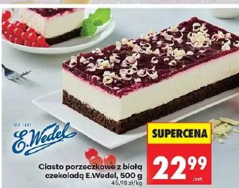 Ciasto porzeczkowe z białą czekoladą E.Wedel