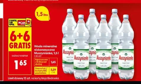 Woda mineralna niskonasycona Muszynianka 1,5l