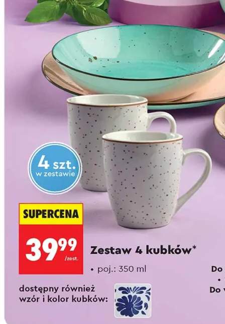 Kubek z porcelany MG home 4-pak 350ml
