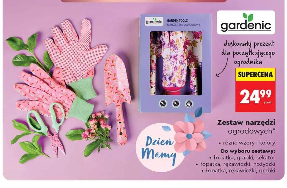 Zestaw narzędzi ogrodowych Gardenic