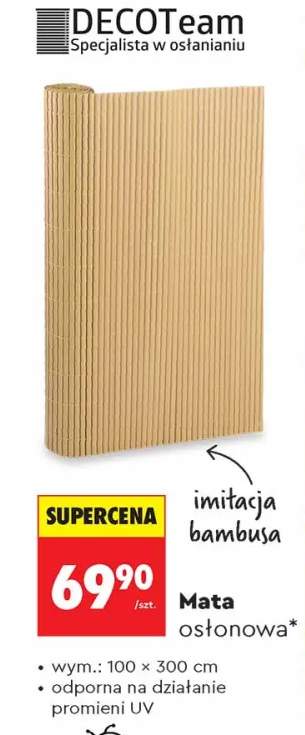 Mata osłonowa DECOTeam imitacja bambusa wym. 100x300cm