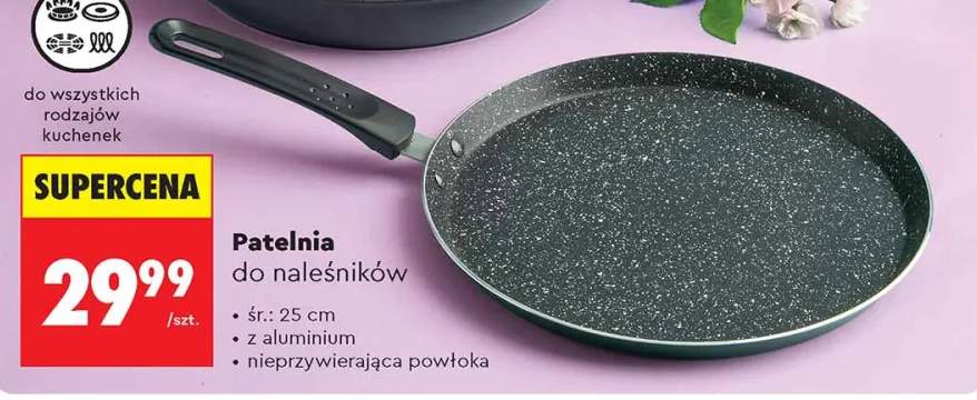 Patelnia do naleśników MG home śr. 25cm z aluminium nieprzywierająca powłoka