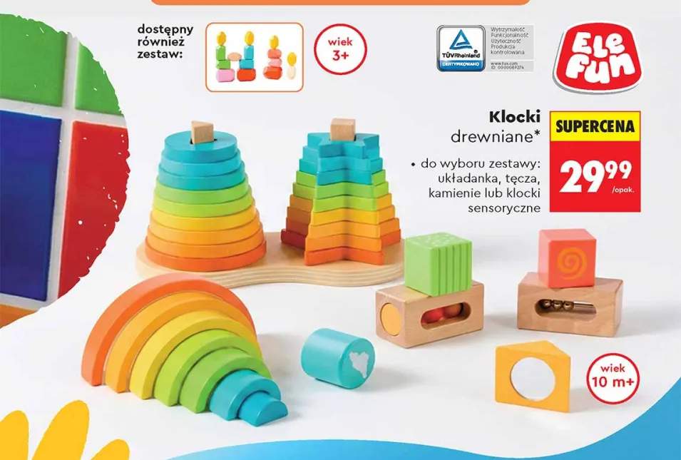 Klocki drewniane układanka Ele Fun