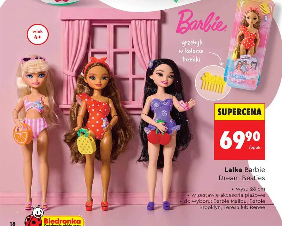 Lalka Barbie Dream Besties Malibu wys. 28cm