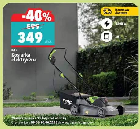 Kosiarka elektryczna NAC 1800W 30l