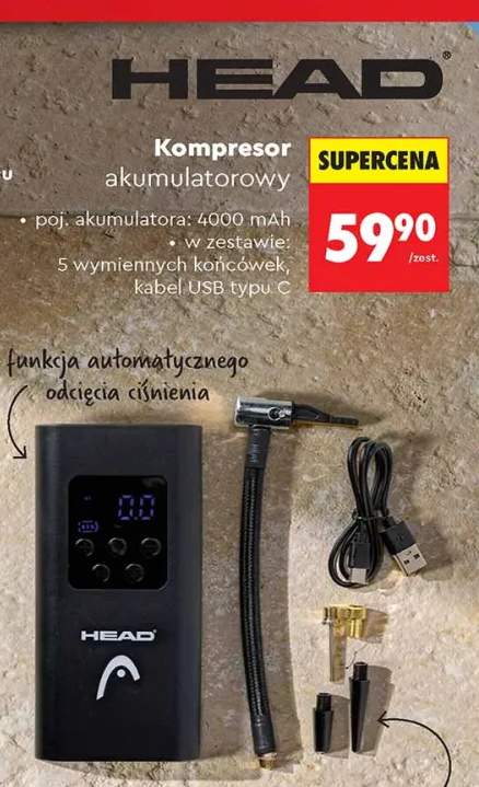 Kompresor akumulatorowy HEAD 4000mAh