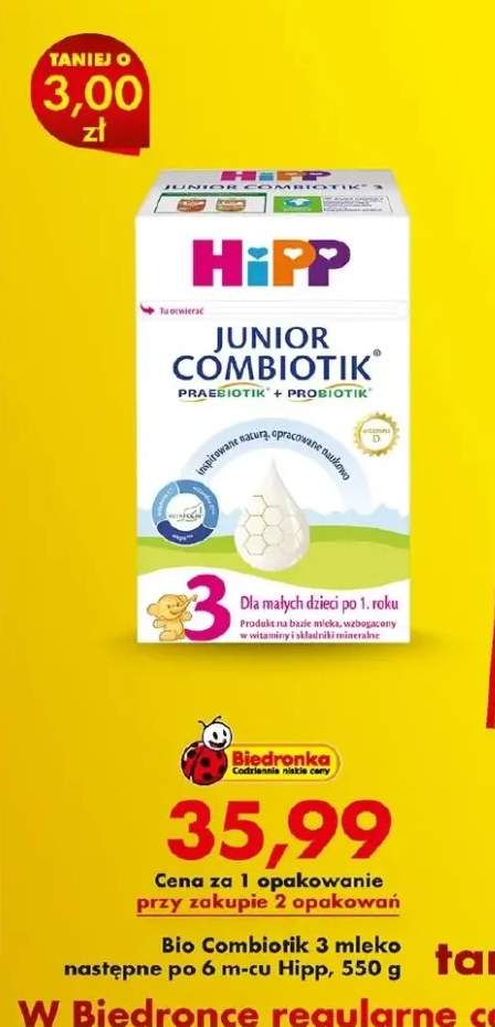 Mleko następne Bio Combiotik 3 po 6m-cu HiPP