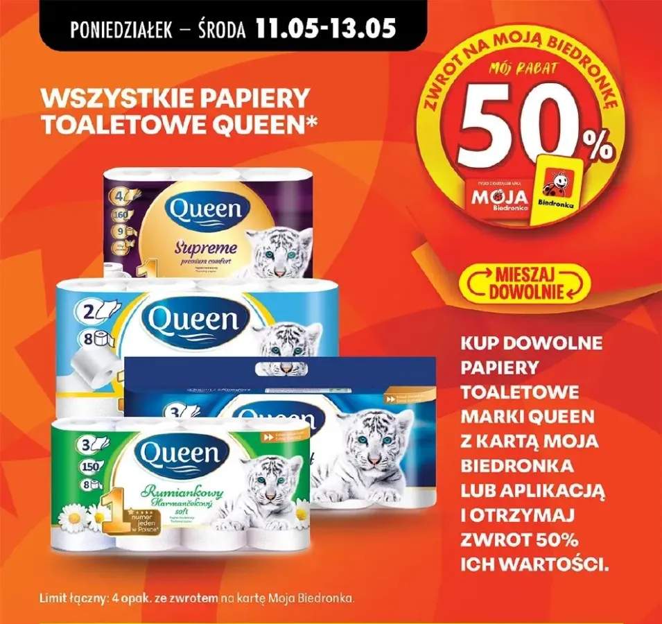 Papier toaletowy Queen 8-pak