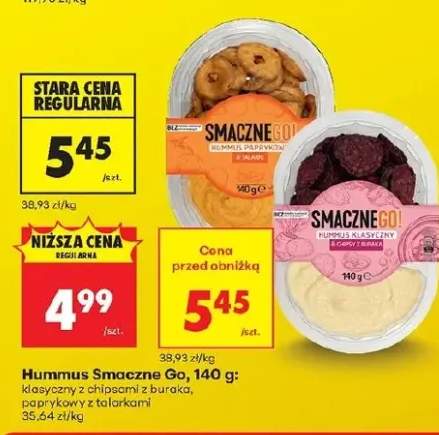Hummus paprykowy z talarkami Smaczne Go
