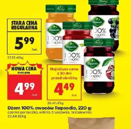 Dżem 100% owoców Rapsodia truskawka