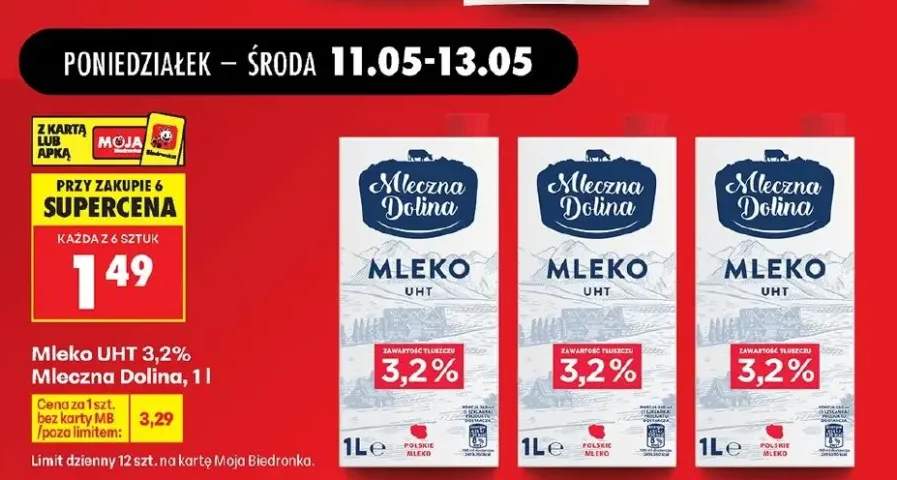 Mleko UHT 3,2% Mleczna Dolina