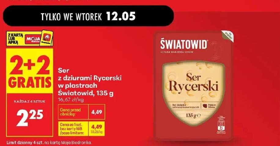 Ser z dziurami Rycerski w plastrach Światowid