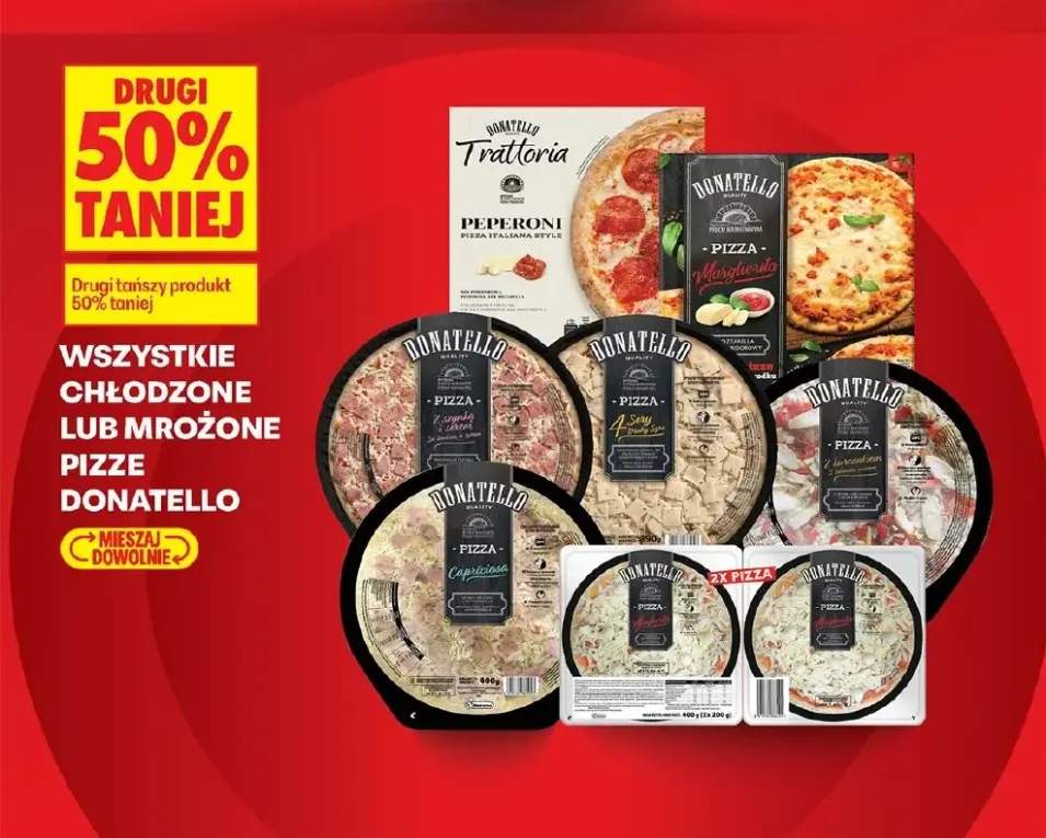 Pizza chłodzona lub mrożona Donatello