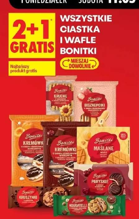 Ciastka kruche z nadzieniem o smaku wiśniowym Bonitki