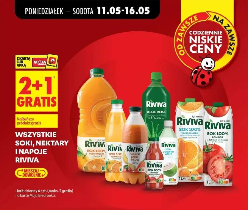 Sok 100% pomidor z dodatkiem soli morskiej Riviva