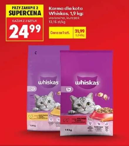 Karma dla kota Whiskas z kurczakiem 1,9kg