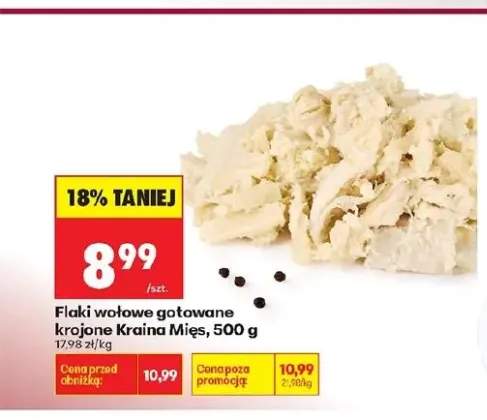 Flaki wołowe gotowane krojone Kraina Mięs