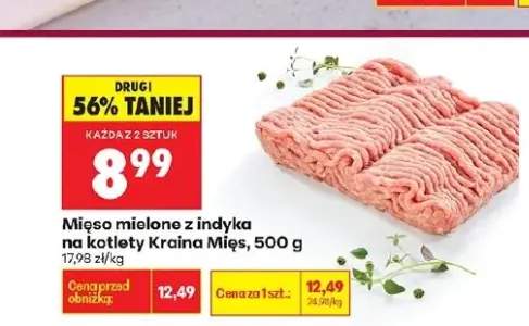 Mięso mielone z indyka na kotlety Kraina Mięs