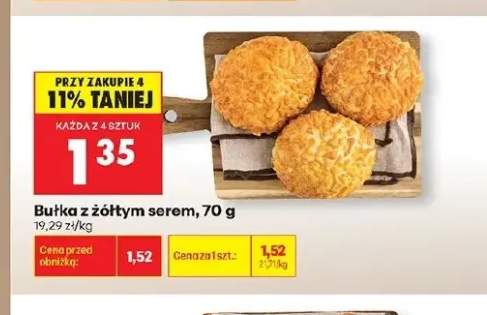 Bułka z żółtym serem