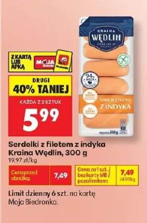 Serdelki z filetem z indyka Kraina Wędlin