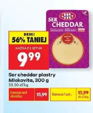 Ser cheddar plastry Mlekovita