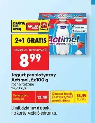 Jogurt probiotyczny Actimel 6-pak 100g