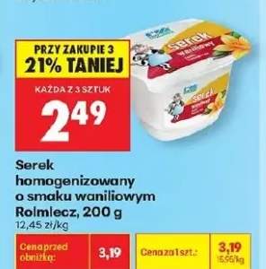 Serek homogenizowany o smaku waniliowym Rolmlecz