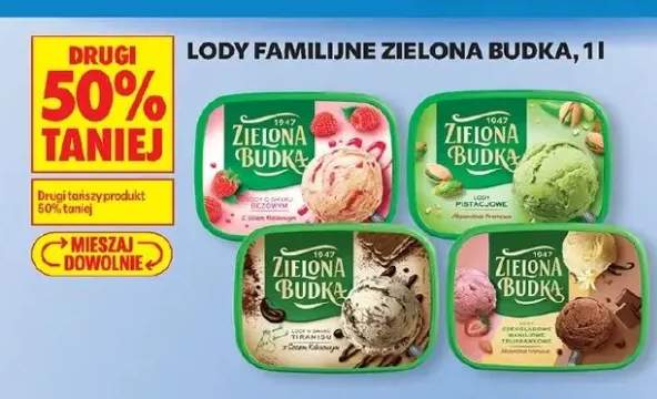 Lody familijne Zielona Budka pistacjowe 1l