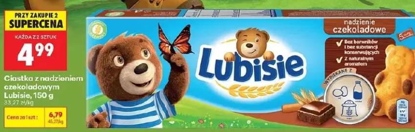 Ciastka z nadzieniem czekoladowym Lubisie